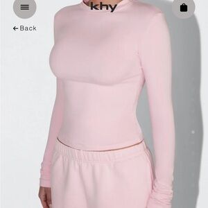 KHY by Kylie Jenner Pink Long Sleeve Top